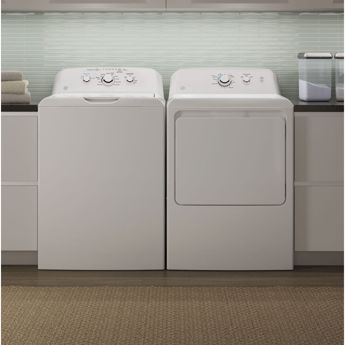GE Appliances Washer & Dryer Set with 4.2 Cubic Feet Top Load Washer